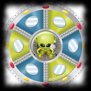 Alien Flying Disc Balloon for Halloween Theme Parties