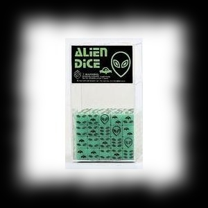 Glow In The Dark Alien Dice for Halloween Party Games