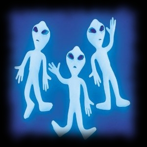 Glow In The Dark Alien Figures for Halloween Decoration