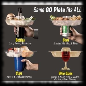 Party Dinner Plate and Drink Holder in One!