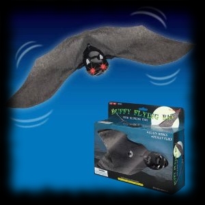 Animated Flying Bat Halloween Decoration with LED Eyes