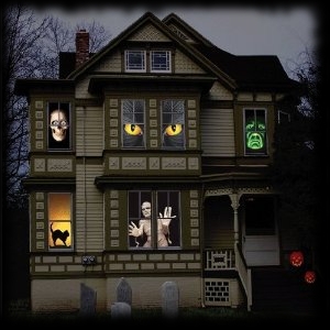 Haunted House Window Clings Halloween Party Decorations