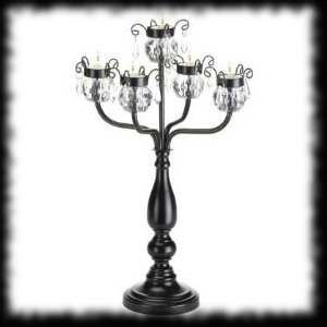 Haunted House Halloween Candelabra Votive Candle Holder