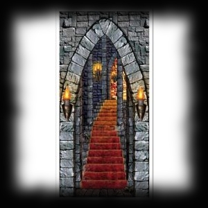 Haunted House Halloween Door Cover For Sale