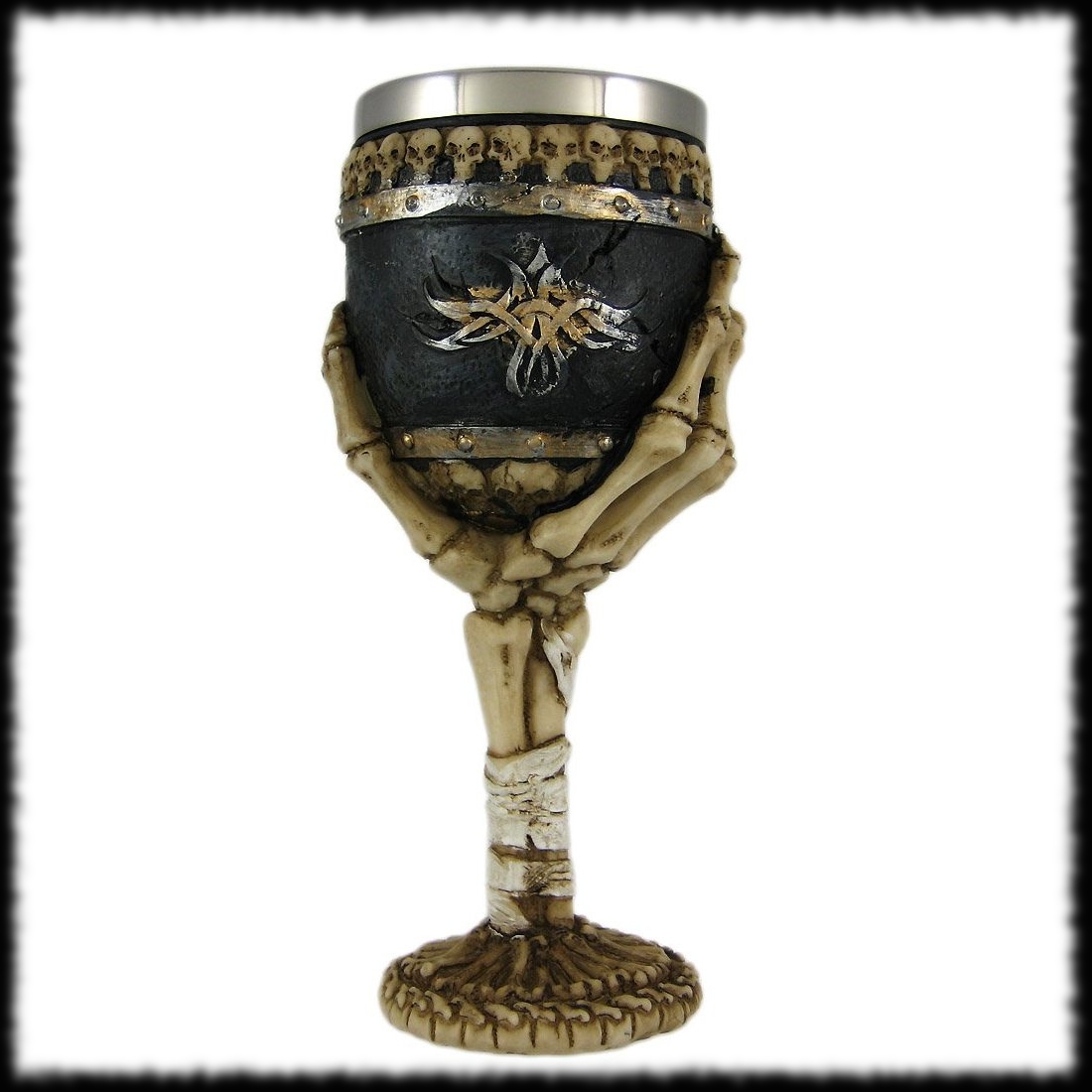 Deluxe Halloween Goblet Drink Glass Skeleton Hand