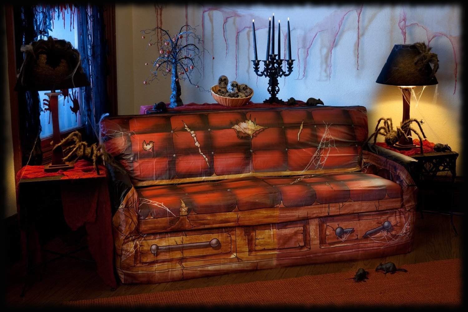 Caskit Coffin Sofa Cover for Haunted House Halloween Parties