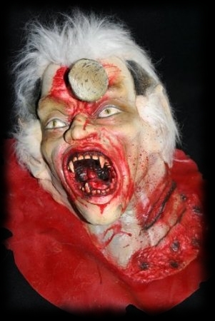 Staked Vampire Severed Head Halloween Party Prop