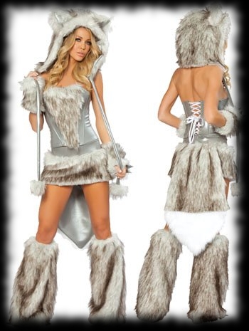 Lady's Silver Werewolf Halloween Costume Idea