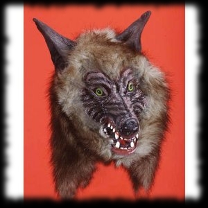Wolf Halloween Mask with Real Fur For Sale