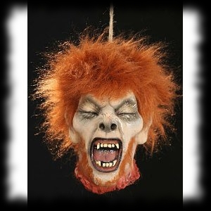 Hanging Severed Werewolf Head Halloween Party Decoration idea