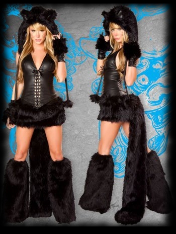 Women's Black Werewolf Halloween Costume For Sale