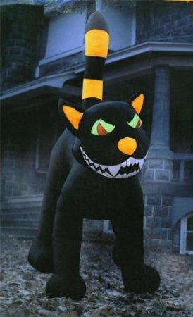 Giant 9 Foot Tall Inflatable Halloween Black Cat