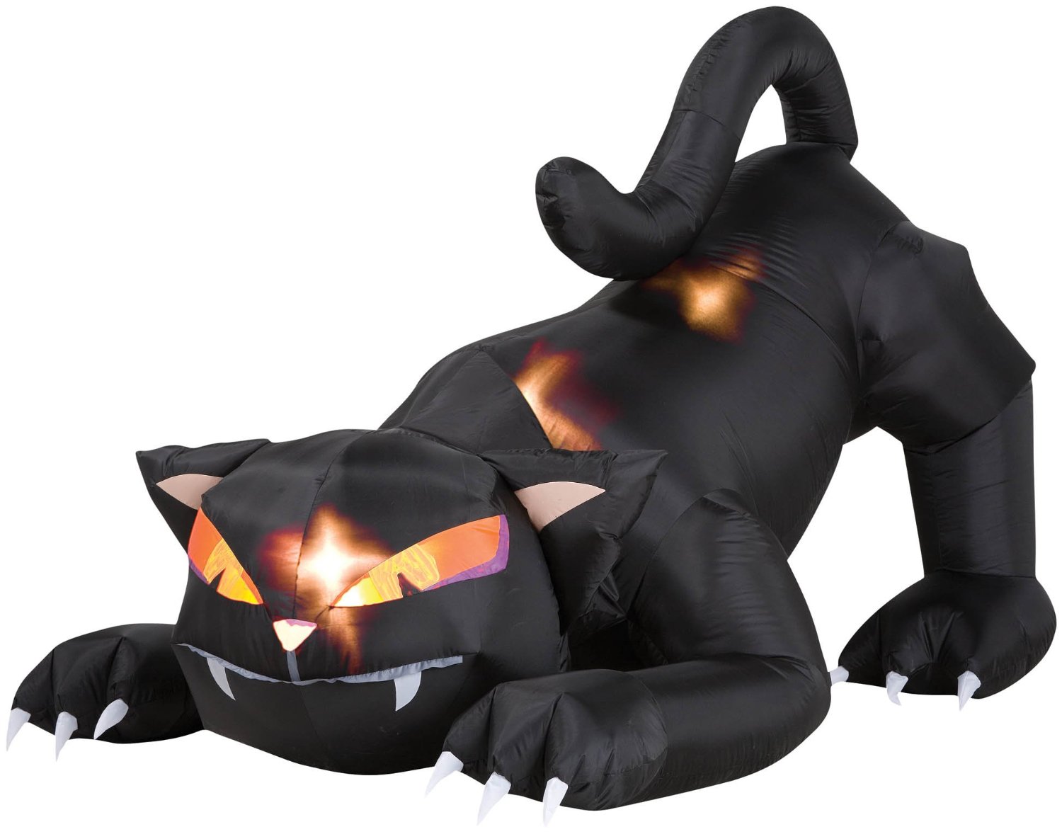 Crouched Inflatable Black Cat Halloween Display