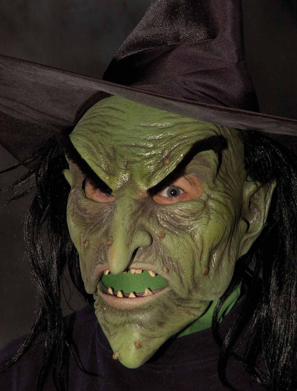 Classic Green Witch Mask Halloween Costume Mask