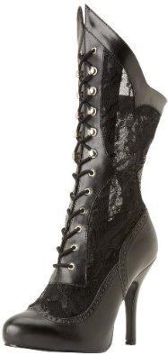 Women's Lace See Through Deluxe Witches Halloween Boots