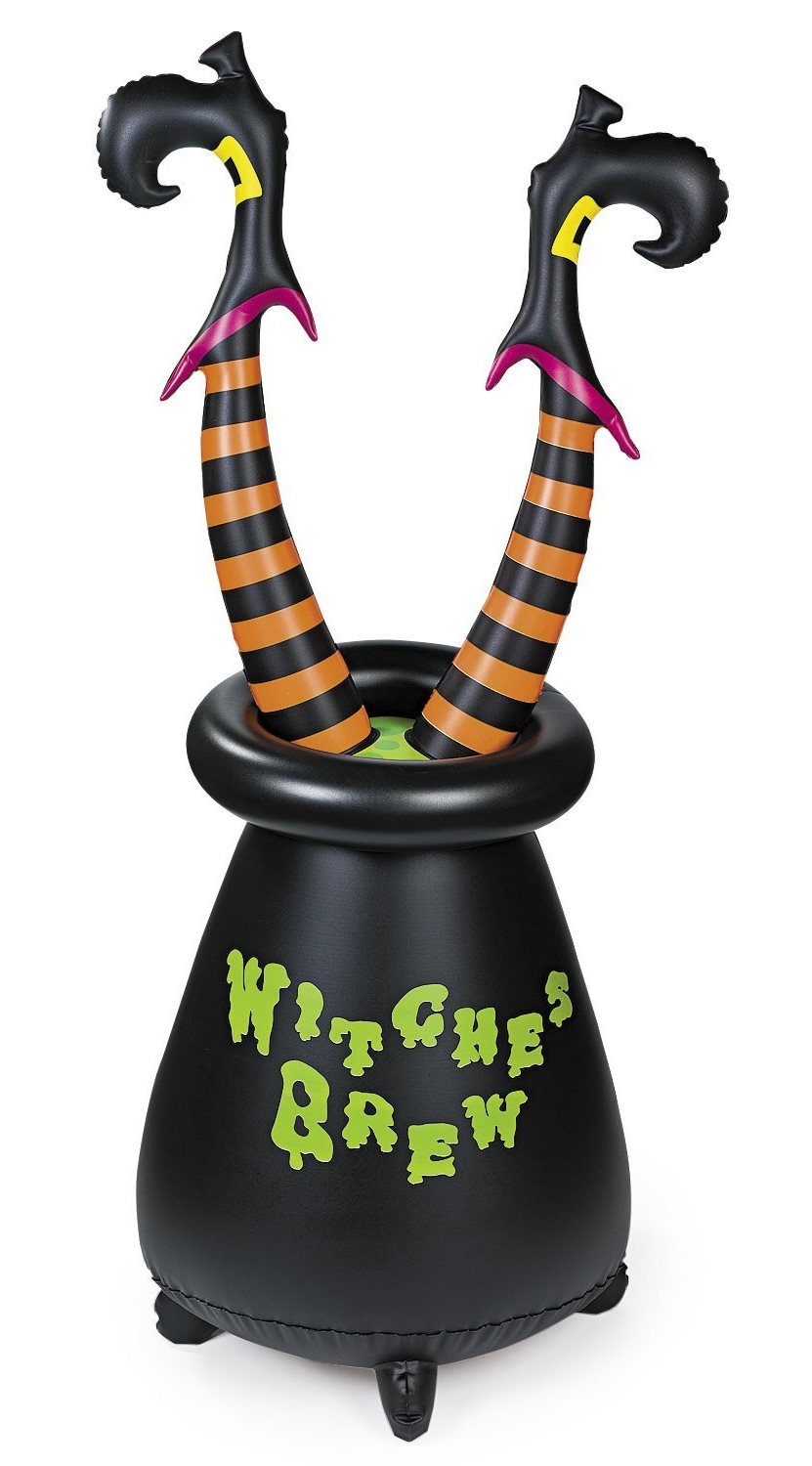 Inflatable Witches Cauldron with Witches Legs