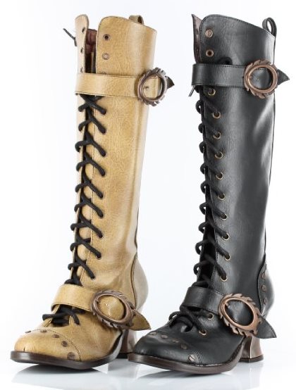 Women's Witch Hunting Boots Deluxe Halloween Costume