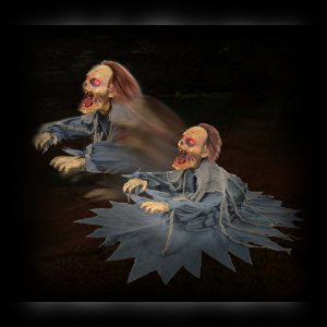 Animated Pop Up Zombie Halloween Prop