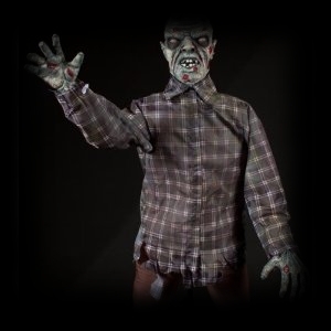 Deluxe Moving Animatronic Halloween Zombie Party Prop