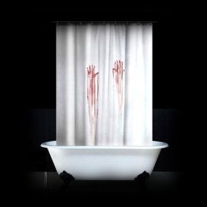 Zombie Halloween Party Decoration Ideas Bloody Shower Curtain